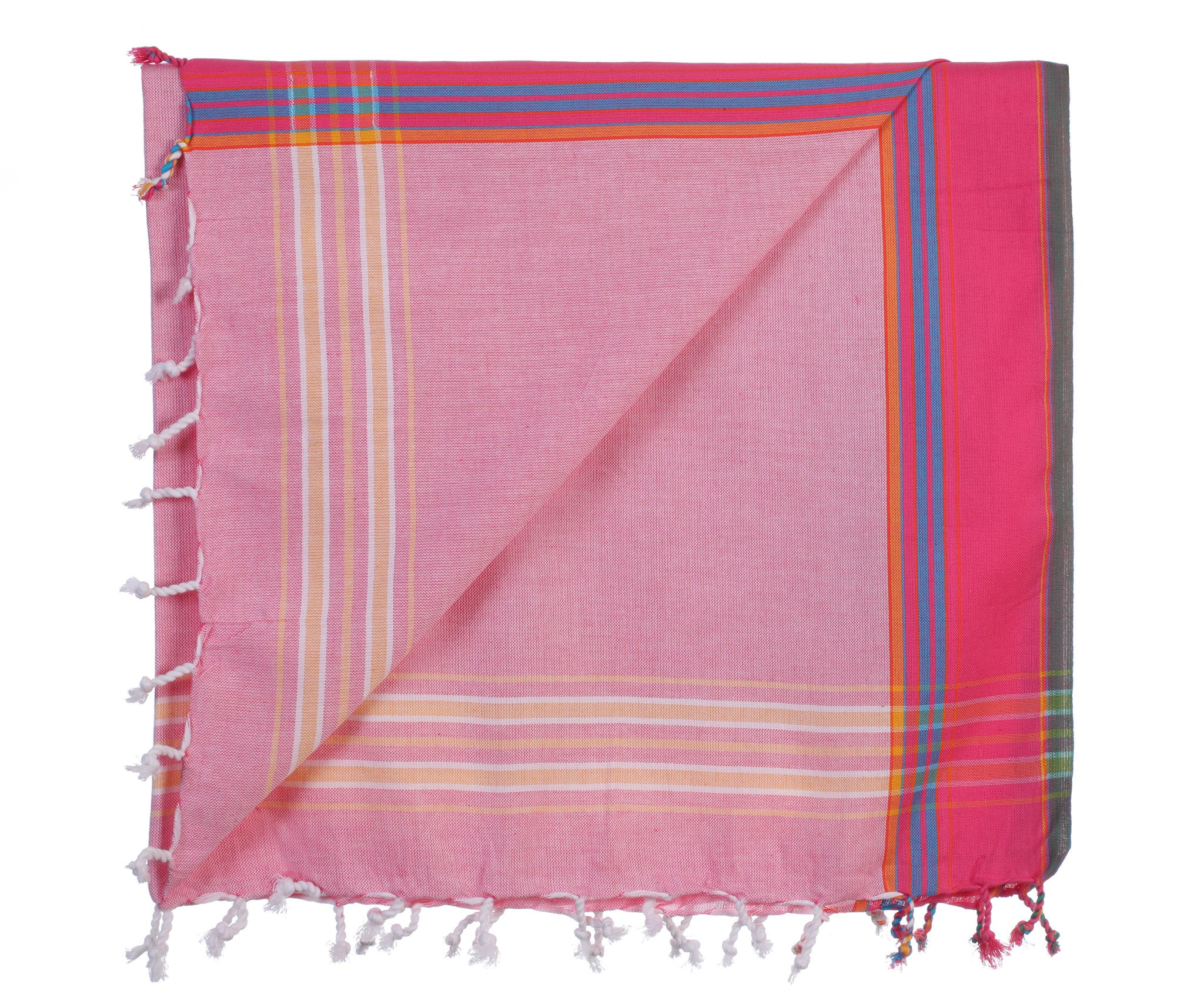 African Kikoi: Pastel Pink with Pink Border image 1